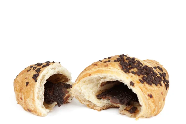 Croissant with chocolate — Stock Photo, Image