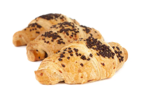 Croissants with chocolate — Stock Photo, Image