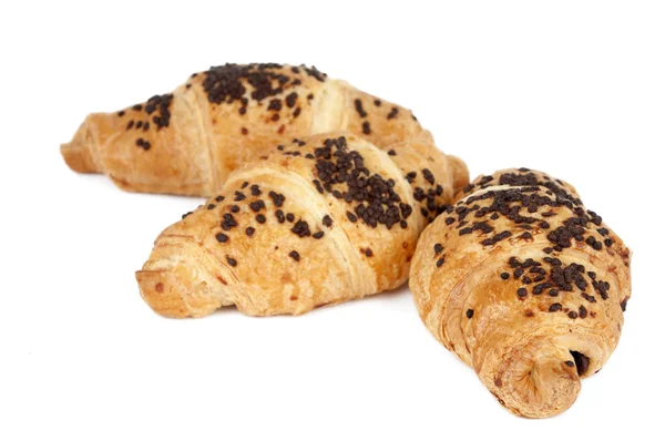 Croissants with chocolate — Stock Photo, Image