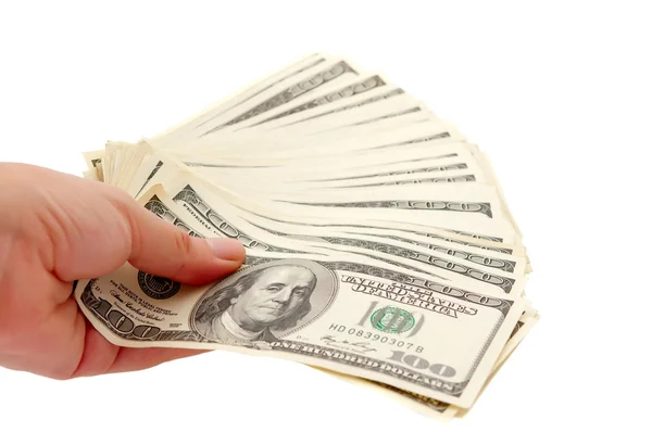 Dollars in a human hand — Stock Photo, Image