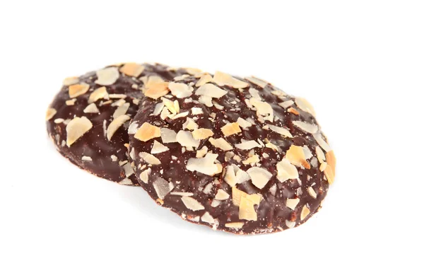 Cookies met chocolade en amandelen — Stockfoto
