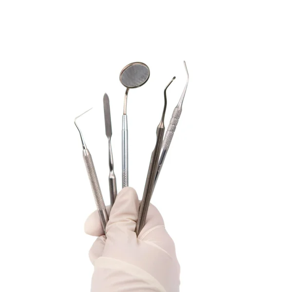 Dental tools in your hand — Stock Photo, Image