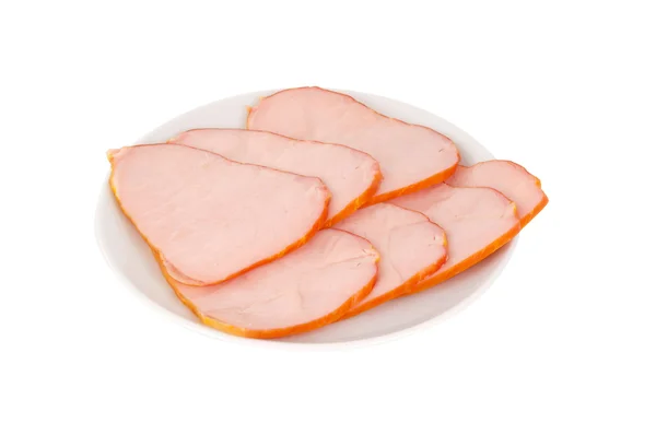???? Ham op witte achtergrond — Stockfoto