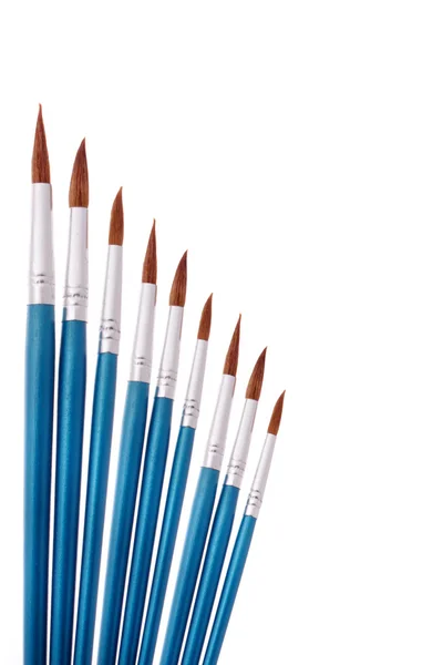 Blue paintbrushes — Stock Photo, Image