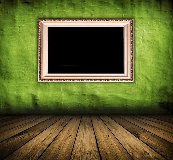 Interior verde vintage — Fotografia de Stock