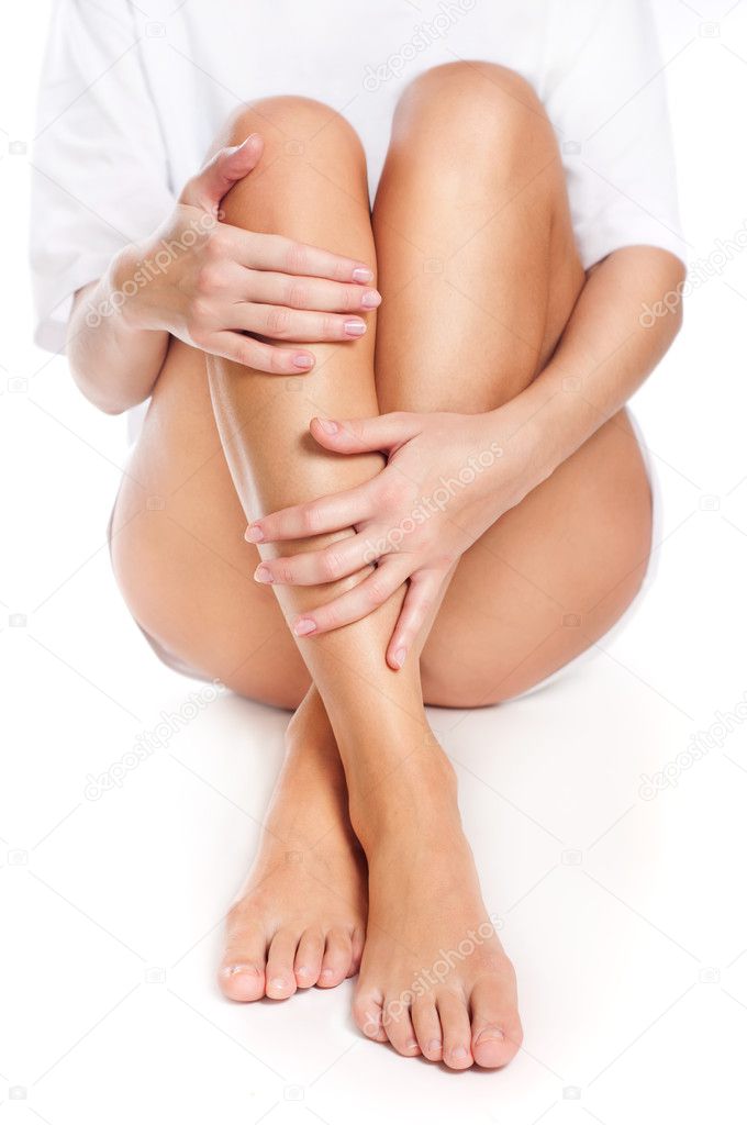 Legs being massaged