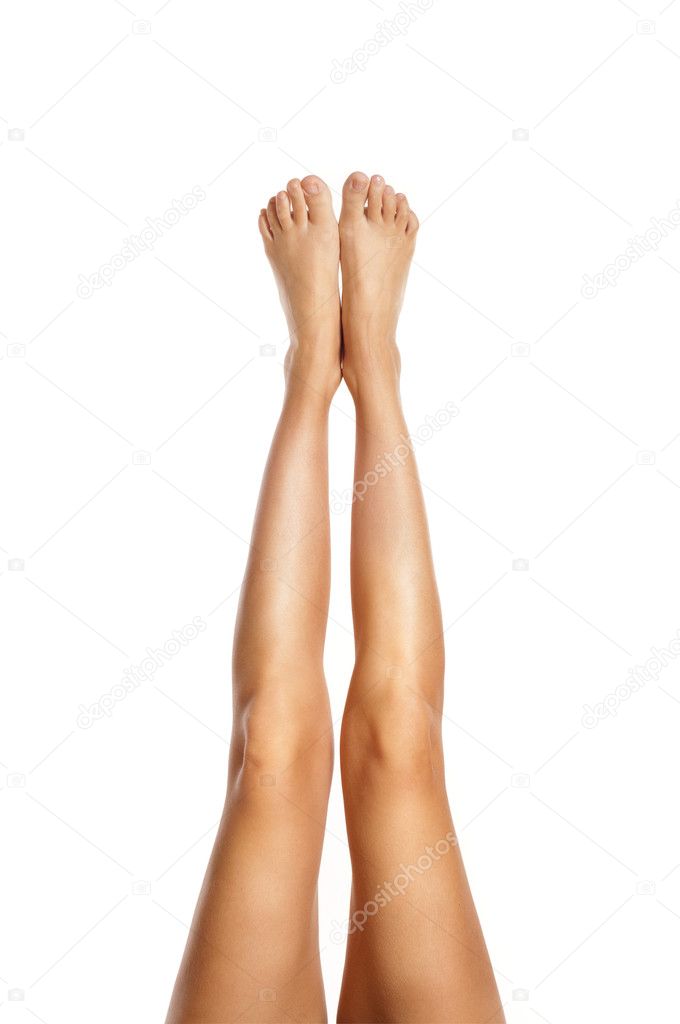 Slender healthy female legs