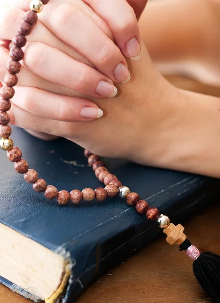 stock image Female hands praying