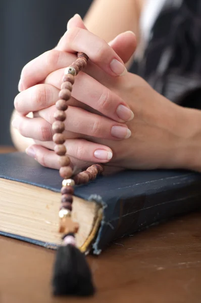 stock image Emale hands with rosary