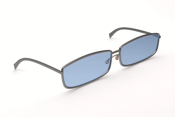 Glasögon på vit bakgrund. Isolerad 3D-bild — Stockfoto