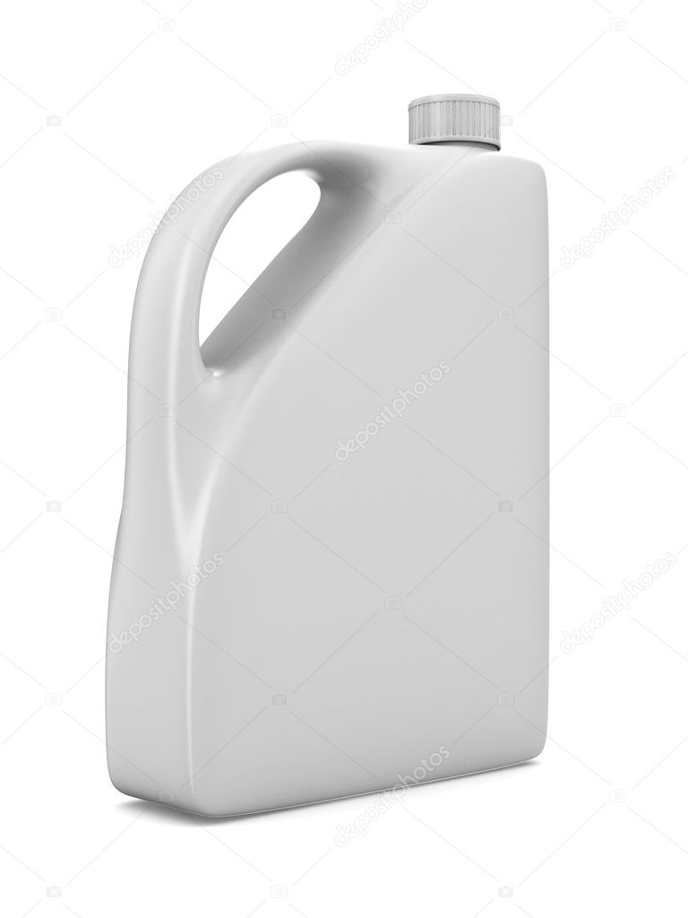 Oil bottle on white background. Isolated 3D image