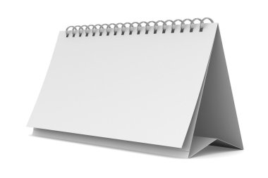 Notebook on white background. Isolated 3D image clipart