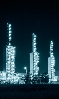 Grangemouth Refinery at Night clipart