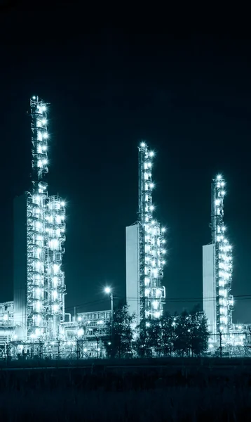 Grangemouth Refinery at Night — Stock Photo, Image