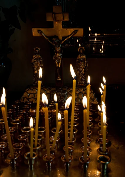 stock image Cross and candles