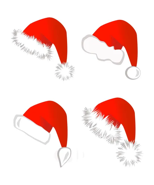 Santa claus klobouky — Stockový vektor