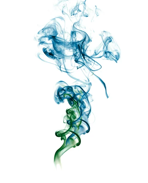 Astratto blu verde fumo — Foto Stock