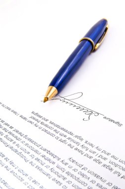 Signature and Close-up of a fountain pen