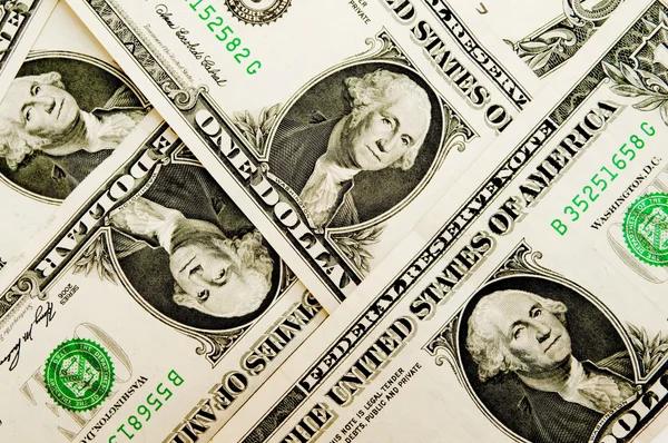 Денежный фон - один американский доллар — стоковое фото