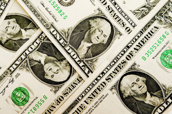 Money background - one american dollars