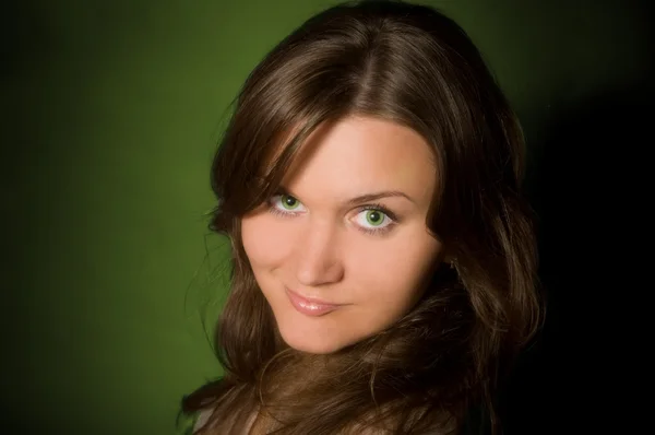 Woman with Long Brown Hair — Stock Photo, Image