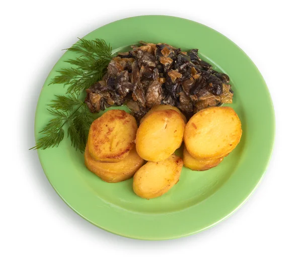 stock image Fried mushrooms with potato.