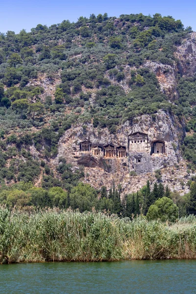 Dalyan haudat, Turkki — kuvapankkivalokuva