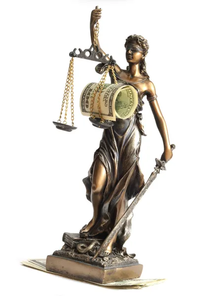 Standbeeld van Justitie — Stockfoto