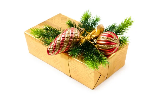 Noel konsepti dekorasyon ve hediye kutusu — Stok fotoğraf