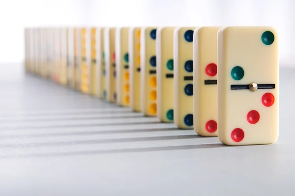 Domino effect with many pieces — Stock Photo, Image