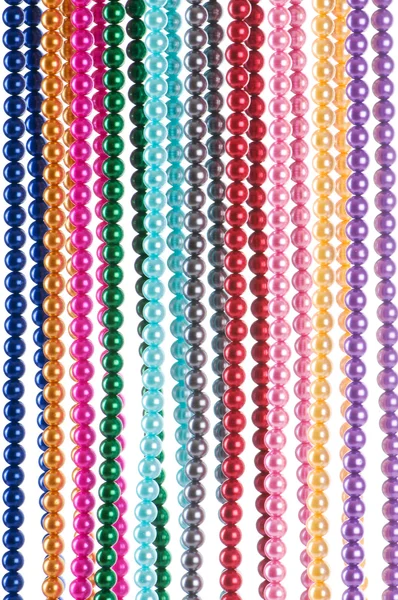 Abstract met kleurrijke Parel Kettingen — Stockfoto