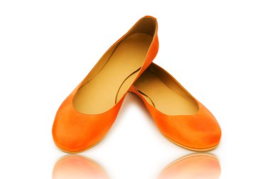 Elegant flat shoes isolated on white clipart