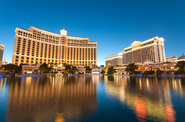 Las Vegas - 11 Sep 2010 - Bellagio Hotel Casino during sunset