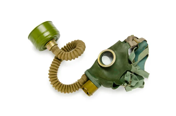 Máscara de gás isolada no fundo branco — Fotografia de Stock