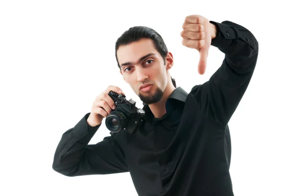 Fotograaf met de digitale camera — Stockfoto