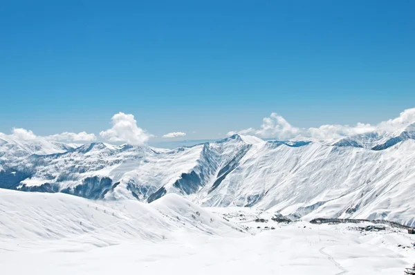 stock image High mountains under snow in the winter