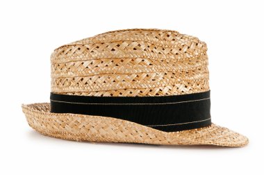 Beyaz arka plan üzerinde izole yaz şapka