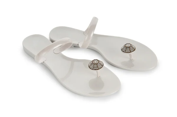 Елегантне пласке взуття ізольоване на білому — стокове фото