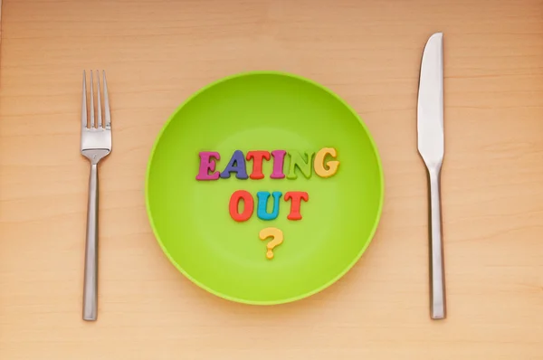 stock image Plate with letters on the white background