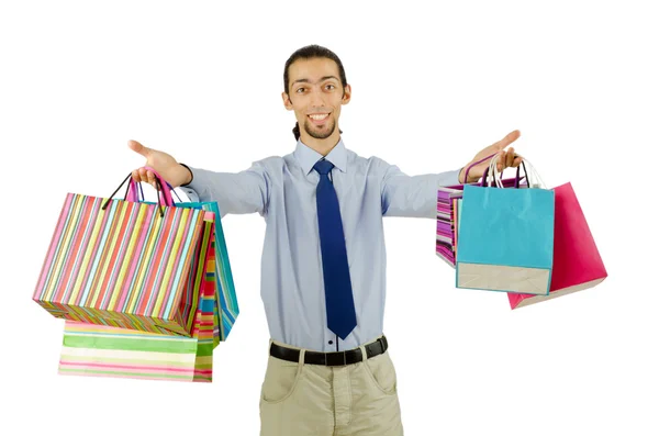 Conceito de compras de Natal com sacos — Fotografia de Stock