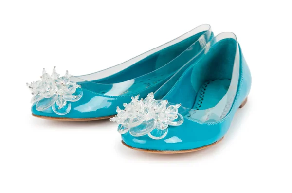 Elegantní ploché boty izolovaných na bílém — Stock fotografie