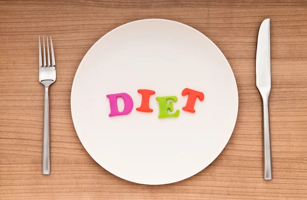 stock image Plate with letters on the white background