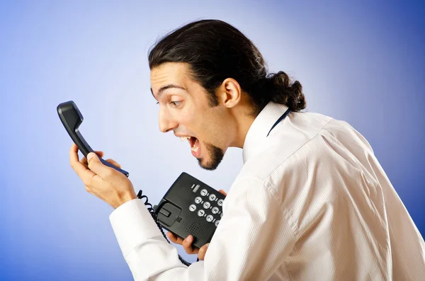 İş adamı telefonda konuşuyor. — Stok fotoğraf