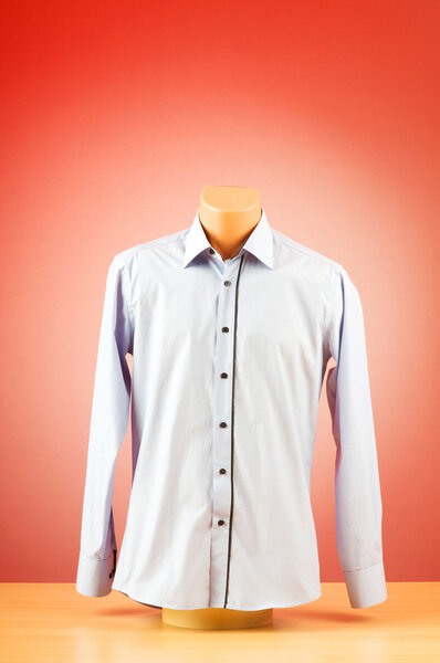 Male shirt against gradient background