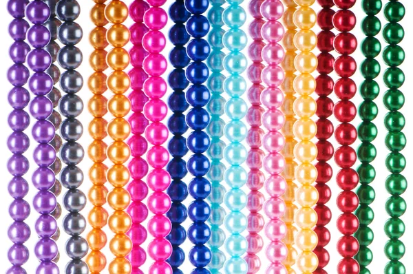 Abstrakt med färgstarka pärla halsband — Stockfoto