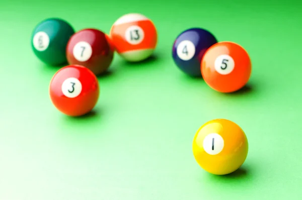Pool balls on the table — Stock Photo, Image