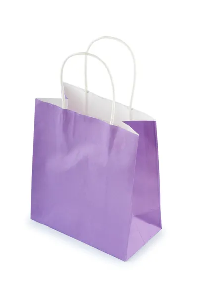白で隔離されるカラフルな紙のショッピング バッグ — ストック写真