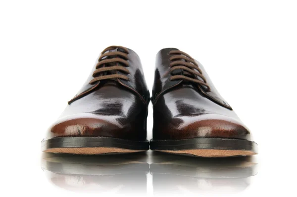 Concepto de moda con zapatos masculinos en blanco —  Fotos de Stock