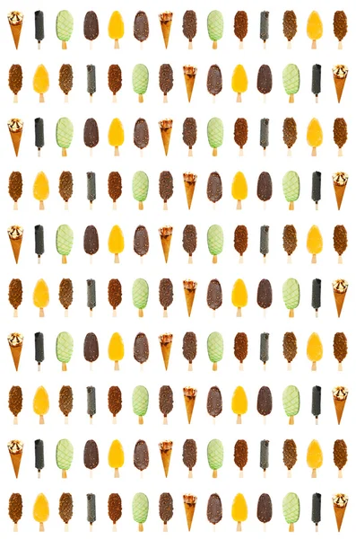 Collage di gelati vari — Foto Stock