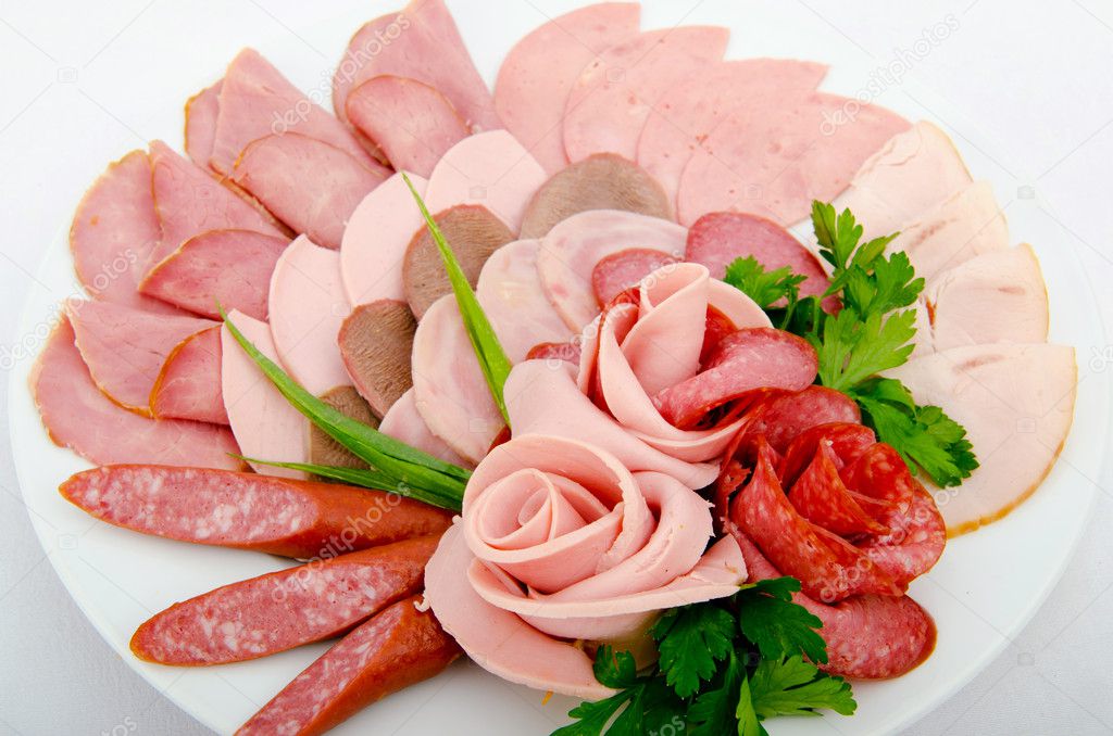 Meat platter with selection